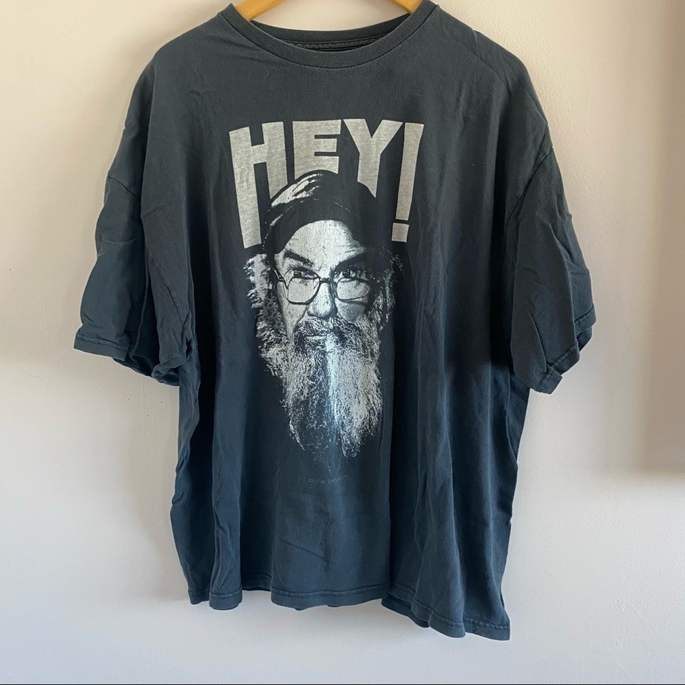 Duck Dynasty Uncle Si “HEY!” Graphic Tee – Black XXL